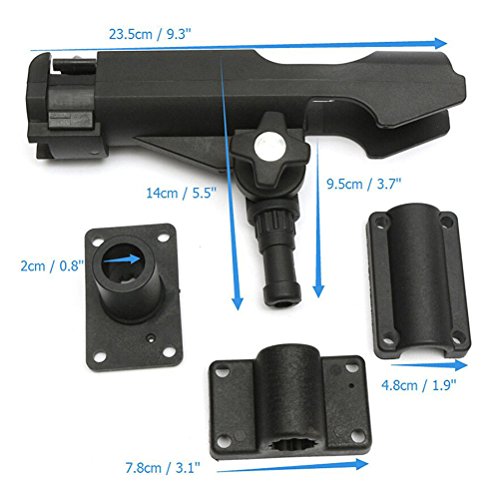 image for WINOMO Fishing Rod Holder Rotatable Fishing Bracket with Screws for Bo
