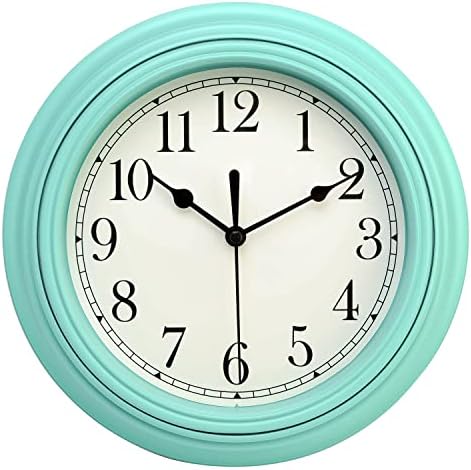 Topkey Wanduhr 23cm Retro Grün - Stille Quarzuhr Für Küche & Schlafzimmer