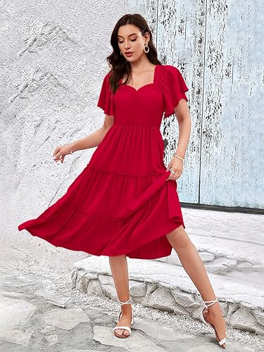 Image of Toochki Dress for Women | Dresses for Women | Fit & Flare Dress | Anarkali Dress for Women | Midi Length Dress | Rayon Dresses | One Piece Dress for Women