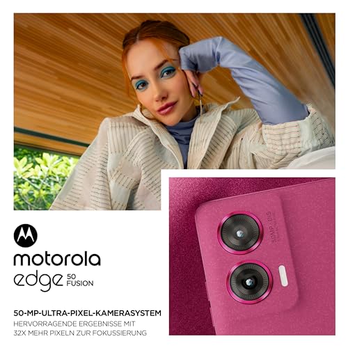Motorola edge50 Fusion Hot Rosa - 50 MP, 8/256 GB, Android 14, inkl. tillbehör