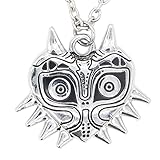 Vintage Necklace - Majora's Mask Necklace Pendant & Action Video Game Original Design Pendant for Anime Cosplay | Adjustable Sliver Steel Chain, Anime Jewelry Valentines Gifts for Women Men Kids