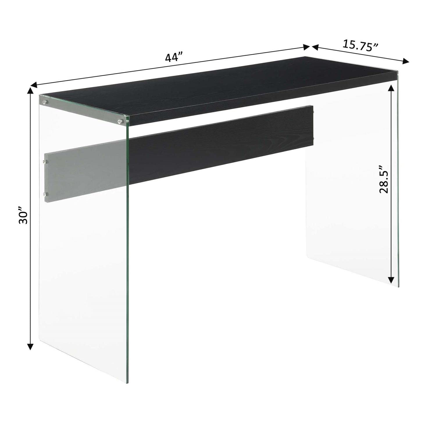 SoHo - Mesa de consola, abedul sintético/cristal 7