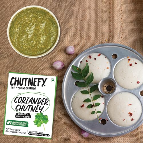 Image of Chutnefy - 5-Second South Indian Breakfast Combo Chutney - Pack of 4 Each Pack Serves (5-6) | Coconut, Peanut, Tomato & Coriander| Home Style Delicious & Ready-to-Eat Chutneys