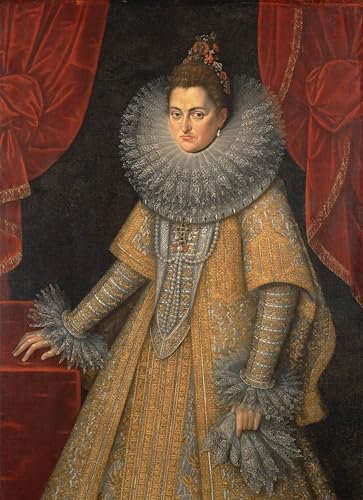 Tableau d'Art Portrait Infante Isabelle Pourbus Impression Toile Haute Qualité 60x90cm