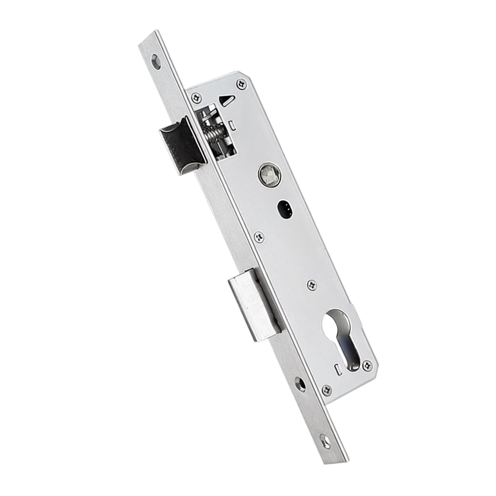 Single-Latch Door Latch Body 85 Type Mortise Hardware in Aluminum Alloy for Embedded Courtyard Door Replacement Embedded Mortise Body Narrow Stile Hardware Mechanism Courtyard Replacement Aluminum