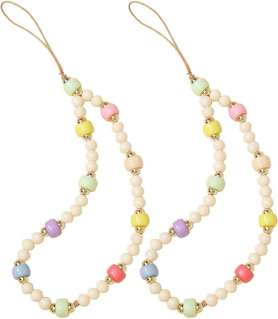 Beaded Phone Lanyard Strap Girly Style Fixed Beads Pearl Neck Lanyards