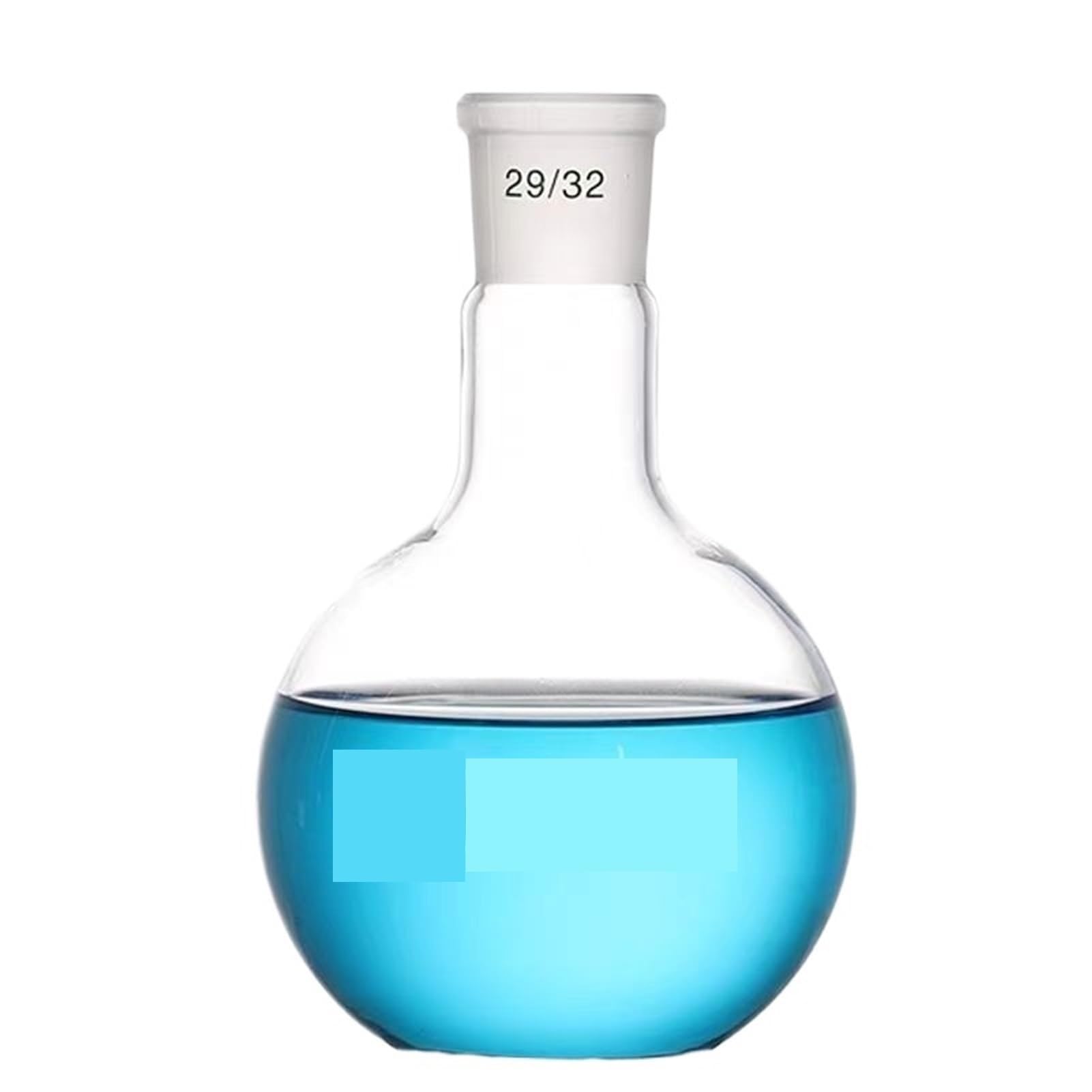 Matraz Erlenmeyer Graduado de Borosilicato, 1 matraz de destilación de una sola boca con fondo plano de vidrio, boca esmerilada estándar n.° 19, n.° 24 y n.° 29, capacidad de 50 ml a 2000 ml.(1000ml c