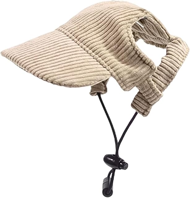 BASVII Gorra de Béisbol para Perros, Gorra Ajustable para Perros con Orejeras