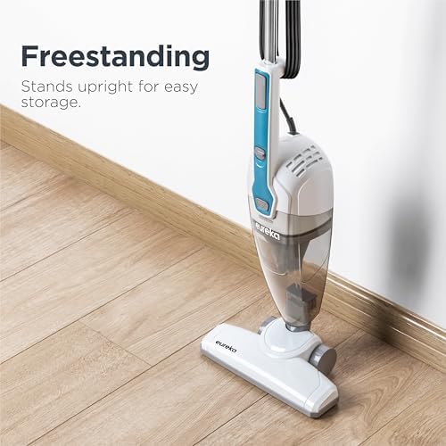 Eureka Home Lightweight Corded Stick Vacuum Cleaner, Powerful Suction Convenient Small Vacuum for Hard Floor, 3-in-1 Hand Vacuum, Aqua Blue, NES100 - 4