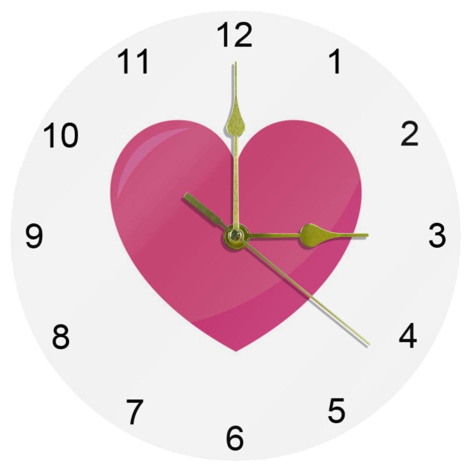 Horloge murale silencieuse cœur pour apporter de la douceur dans votre salon