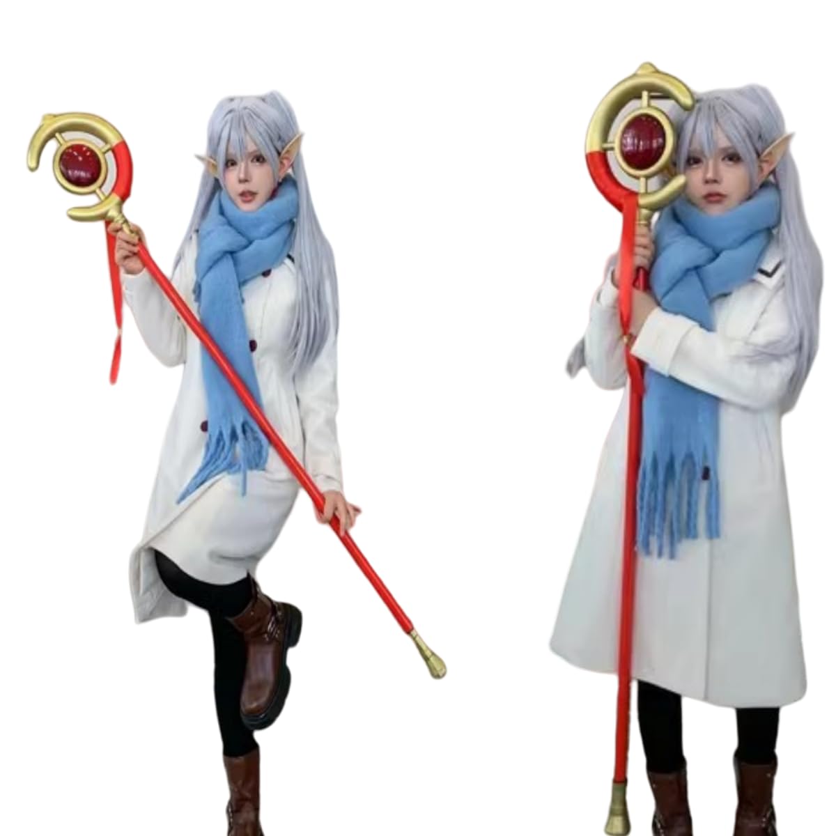 damdos Accessoire d'halloween de 145 cm - Épée de Cosplay Frieren Staff Frieren - Canne de Marche au-delà de Cosplay - Cadeau d'anniversaire - Personnel de Frieren