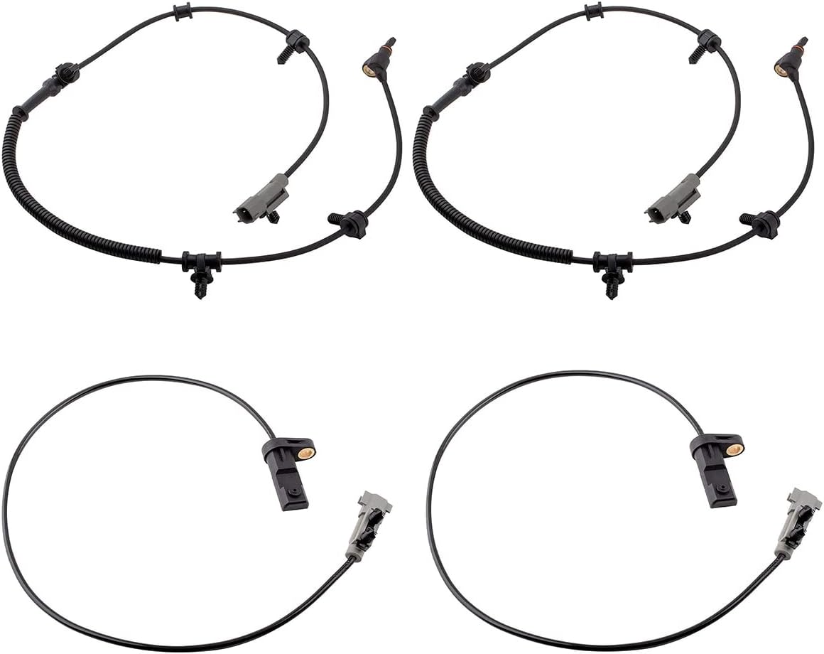 Set of 4pcs ABS Wheel Speed Sensors for 2005 2006 2007 2008 2009 2010 Jeep Grand Cherokee Front + Rear; 2006-2010 Jeep Commander Front + Rear