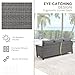 SUNSITT Outdoor Patio Couch Sofa, All Weather Wicker 3 Seater Couch, Outdoor Seating Patio Furniture Sofa with Grey Olefin Cushion for Balcony Porch Deck