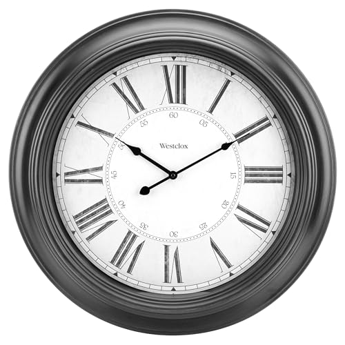 Image of Westclox 24 inch Traditional Wall Clock Battery-Operated Clock for Living Room, Bedroom, Office