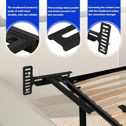 Ertuohg Headboard Kit for Adjustable Bed, Universal Headboard Bracket, Universal Headboard Extension Adapter Kit, Headboard Brackets for Twin,King,Queen by Ertuohg - Used condition - Image 3