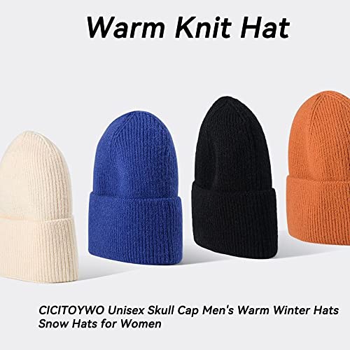 Cicitoywo Winter Beanie Hat, Warm Knit Hat Men's Daily Beanie Hat Slouchy Knit Skull Cap Snow Hats For Men & Women #TOP3
