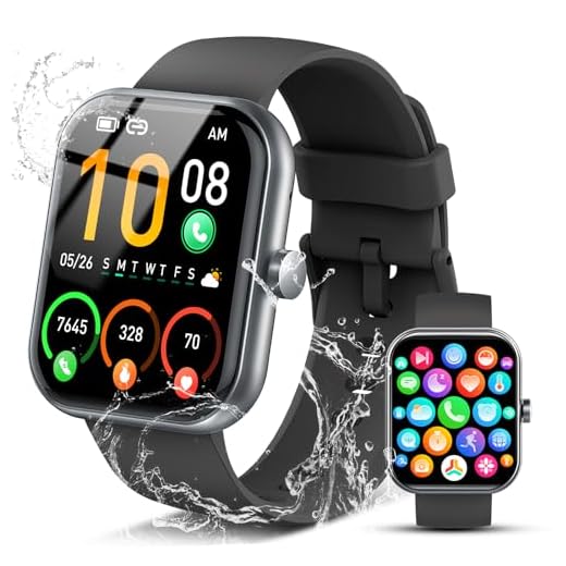 2026 Smart Watch for Men Women (Answer/Make Call), 1.96" HD Fitness Tracker Running Watch, IP68 Waterproof,Pedometer, Sleep/Step/Activity/Heart Rate Monitor,110+ Sport Mode Smartwatch for iOS Android