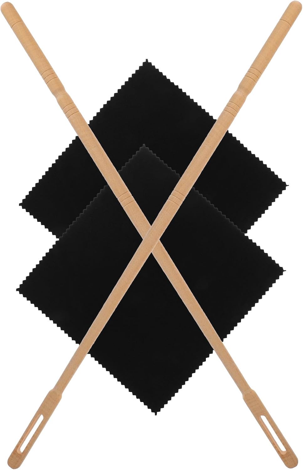 Flute Cleaning Rod Kit with Cloth, Reusable Portable Wood Set