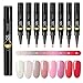 Produktbild Saint-Acior 8pc One Step Gel Pen uv Gel Nagellack Stift 3 in 1 LED Gellack Gelnägel Farbenset, No Base Top Coat Need