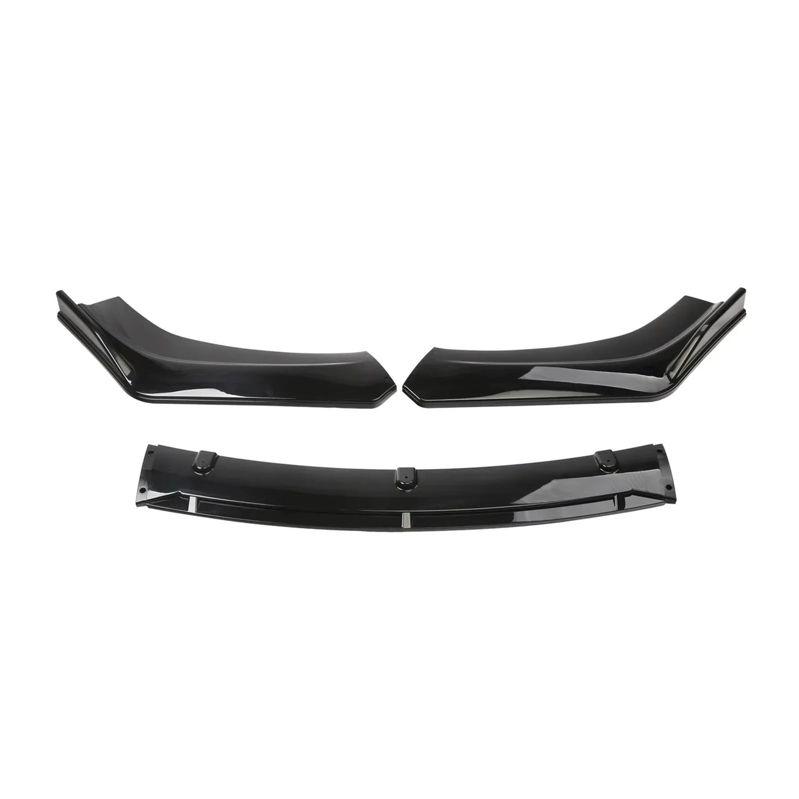 Becquets Avant pour Megane 4 2016-2022 Séparateur De Lèvre Pare-Chocs Avant De Voiture Becquet De Menton Diffuseur Anti-Rayures Garniture Lèvre Barrage Déflecteur De Lèvre Avant(Glossy Black)
