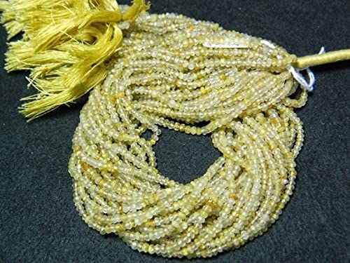 Perles rondelles en quartz rutilé pour la réparation et la personnalisation de colliers fins