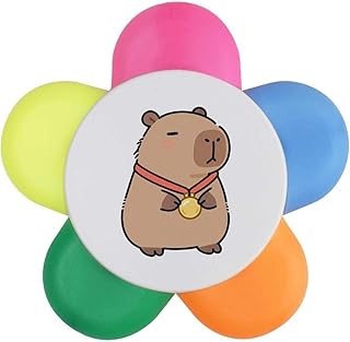 Azeeda 'Capybara with Medal' Flower Shape Hig...