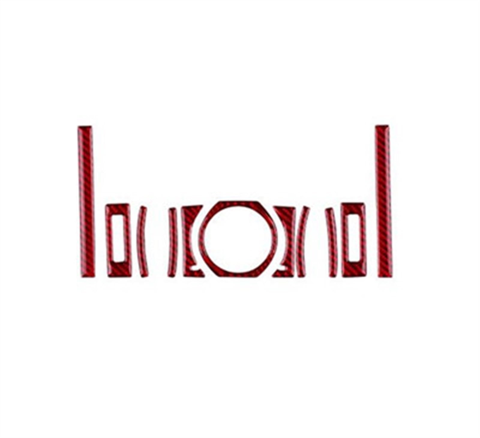 Qibbei Rosso Car Interior Accessories Modification Center Air Outlet Vent Trim Sticker For Lexus Rc300 Rc350 Rc200t 2015-2022 Stickers(Rosso)