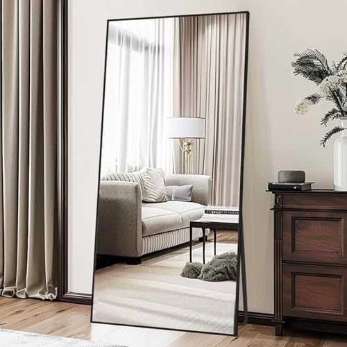 Image of LFT HUIMEI2Y 76 inchx34 inch Full Length Mirror, Black Floor Mirror