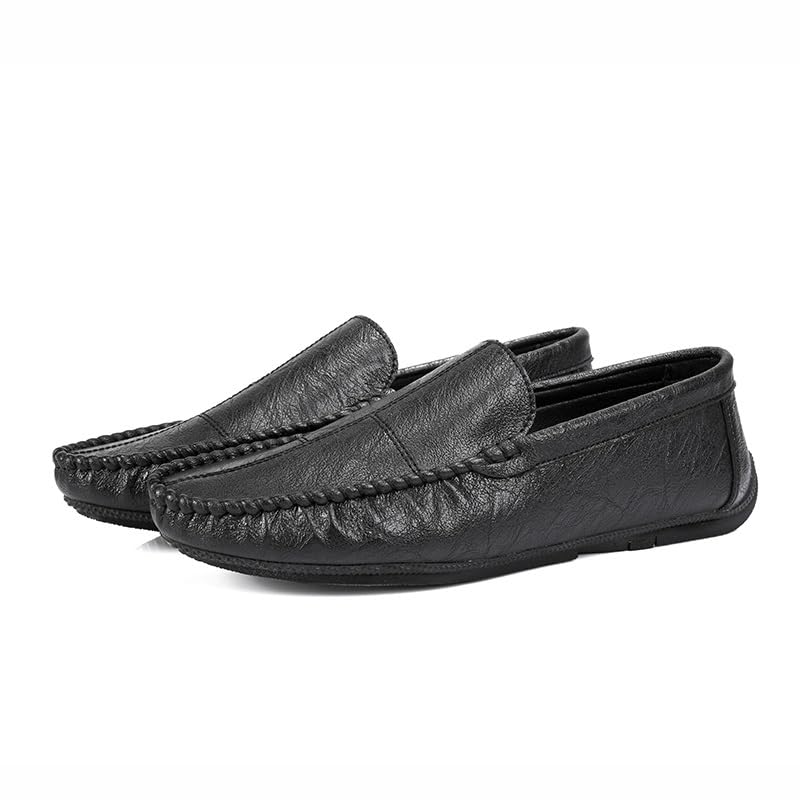 Mens Loafers Shoe Vegan Leather Stitching Details Apron Toe Driving Loafers Flexible Slip Resistant Anti-Slip Outdoor Slip-ons2