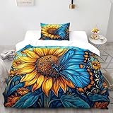 Diseño de cremallera: la cremallera oculta cosida hace que sea fácil poner y quitar la ropa de cama rápidamente. La funda de almohada es como sobre, sin cremallera o botones. 4 cintas en las esquinas ocultas evitan que el edredón se deslice.