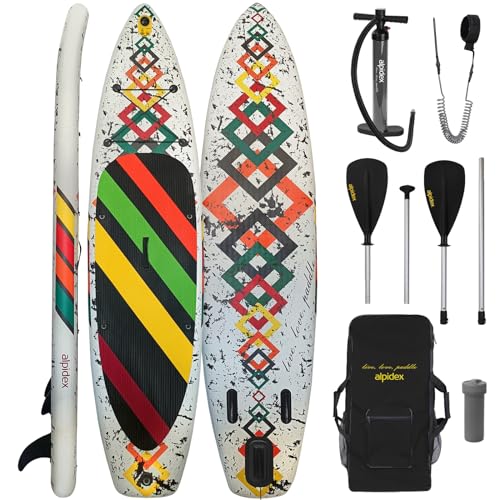 ALPIDEX Stand Up Paddle Board 320x76x15 cm Sup Planche Gonflable iSup Sac à Dos Pagaie Pompe à...