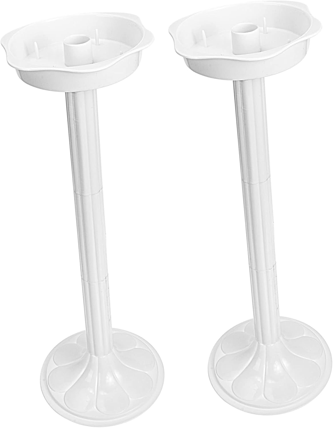 2pcs Yin Style Pillar Stand Decorations Vintage Decor Urn Flower Pot Pillars Roman Decorative Wedding Flower Rack Geometric Floral Wedding Centerpiece for White Plastic