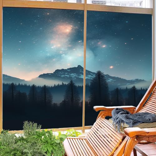Vinilo Decorativo Stained Glass Rustic Forest 2 piezas miniatura 4