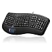 Adesso AKB-450UB - Ergonomic Keyboard with Built-in Touchpad, Wired, Multimedia Hotkeys, Split Keys Design, Built-in Palm Rest for Comfort - Compatible for PC & Windows XP/7/8/10