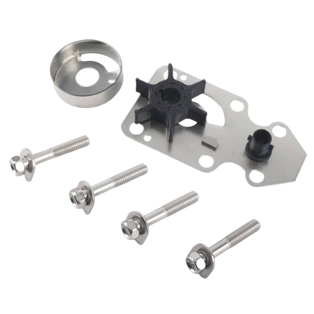 Kit di riparazione pompa acqua compatibile con Marine 63V-W0078-03 per motori fuoribordo a 2 e 4 tempi 9.9 e 15 – Sostituisce i codici OEM 18-3412 e 18-3433