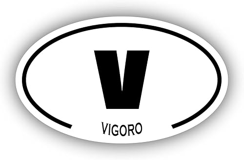 Vigoro V - Adhesivo ovalado para parachoques, 3M, 3 x 5 pulgadas