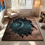 CERYUEE 3D Rugs Optical Illusion 3'x5' Washable Non Slip Playroom Floor Mat