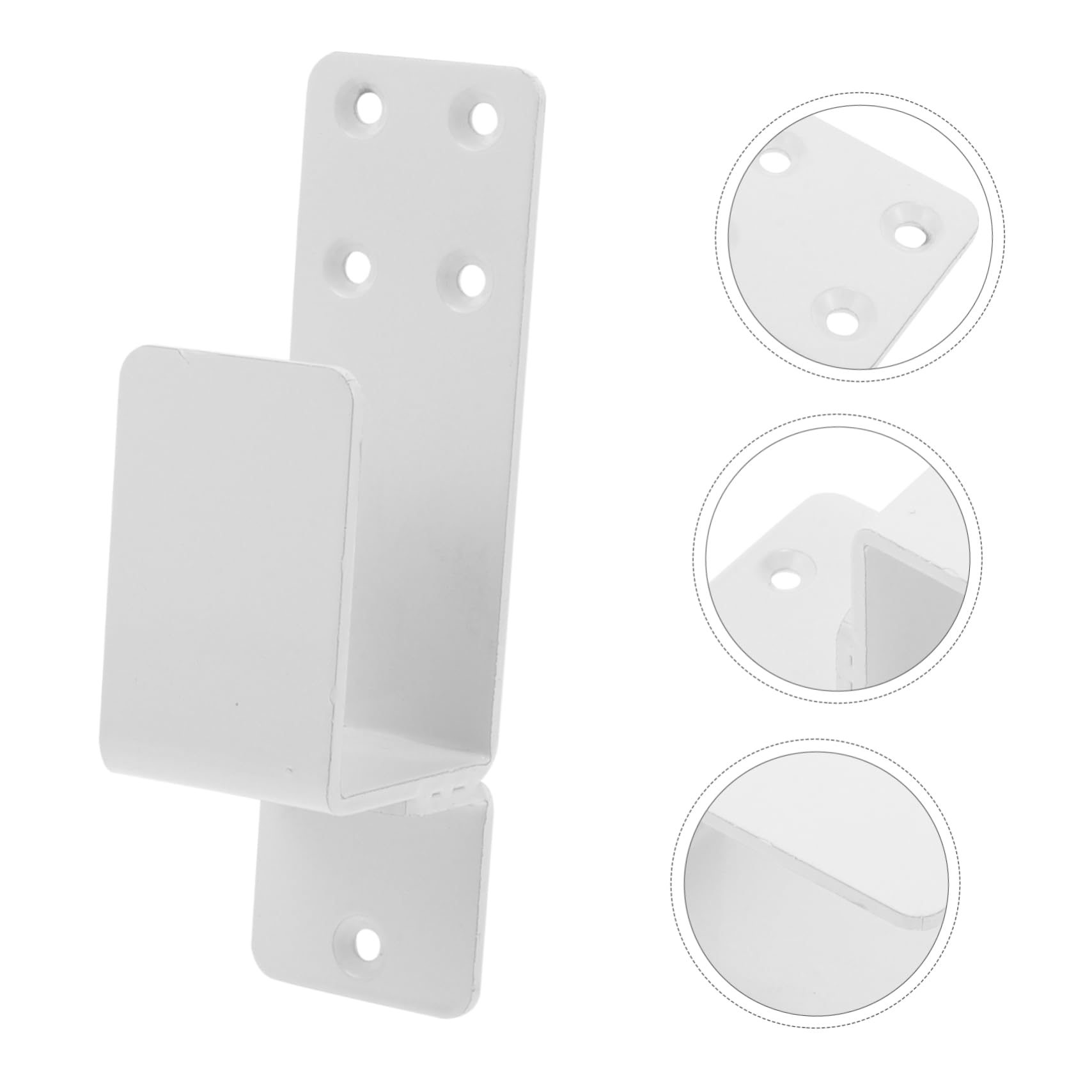 Supports de Barre de Sécurité Faciles à Démonter Lot de 2 en Acier Blanc Offrant Stabilité pour Portes et Portails, pour Sécurité Porte D'entrée