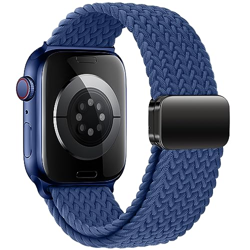Image of Qimela Sport Loop Compatible with Apple Watch Band 38mm 40mm 41mm 42mm 44mm 45mm 46mm 49mm for Women Men,Magnetic Strap Stretchy Braided Wristband for iWatch Series 11 10 9 8 7 6 5 4 SE Ultra 3 2 1