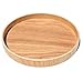 Super UD, bandeja de madera, decorativa, redonda, Otomana, para servir, bandeja para alimentos café o té, madera, Burlywood, extra-large