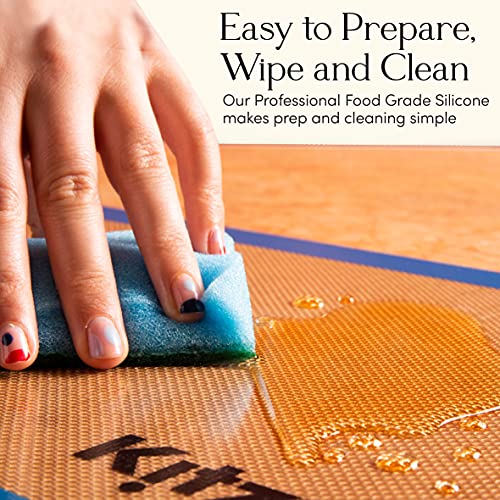 Kitzini Silicone Baking Mat Set. Non-Stick Silicone Mats For Baking. 3 Quarter Baking Sheets. Bpa Free. Professional Grade Silicon Baking Sheet. Silicone Baking Mats For Cookies, Macarons & Pastry #TOP2