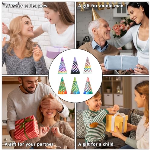 6PCS Impossible Cone,3D Printed Spiral Cone Fidget Toys,Impossible Pyramid Passthrough Sculpture,Stress Relieving Toys for Adults and Kids,Stocking Filler White Elephant Gifts (6 Colors) by Mydhall - Image 6