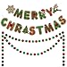 Produktbild GAGAKU Merry Christmas Girlande Frohe Weihnachten Banner Grün Rot