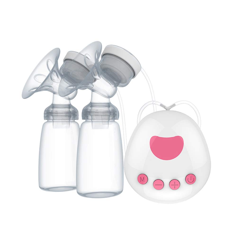 Tire-Lait, Double Tire-Lait Électrique, Appareil d'Allaitement Portatif, Massage de la Poitrine,Pompe à Lait Ultra-Silencieuse de Qualité Alimentaire Pour le Voyage, Rechargeable par Usb