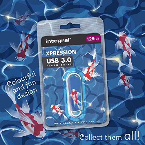Integral 128GB XPression USB 3.2 Drive in Koi Fish Design Sleek and Beautiful Memory Stick Pen Drive - Image 4