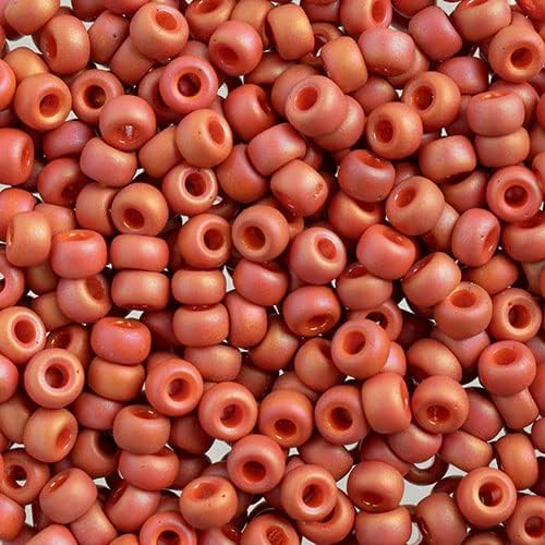 Miyuki Seed Bead 6/0 Frosted Glazed/Rainbow Pink Fuchsia Matte AB 250Grams of Japanese Glass Beads
