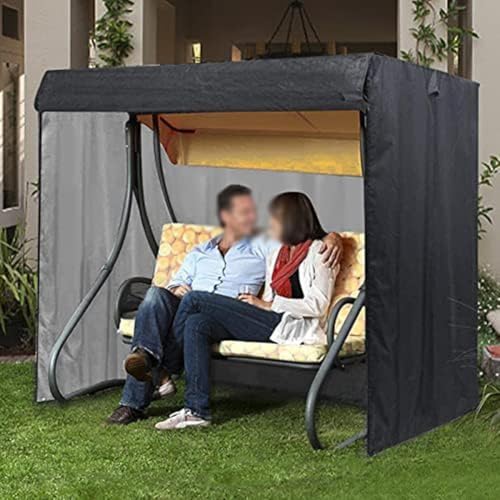 Funda protectora gris para columpio de terraza y jardín exterior 5