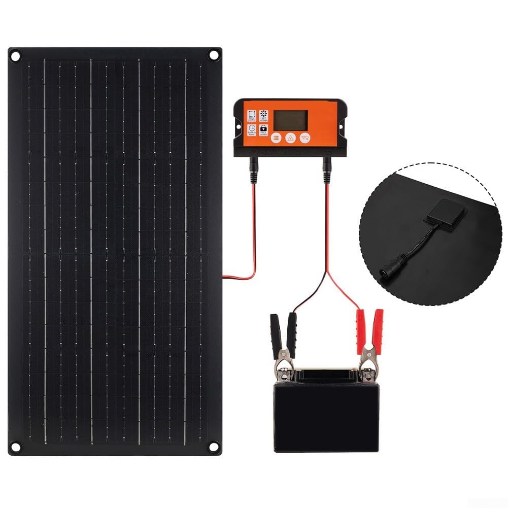 Pannello solare flessibile da 20 W monocristallino, pieghevole | Alta efficienza, design flessibile, facile da montare su superfici curve, ideale per tetto o tenda