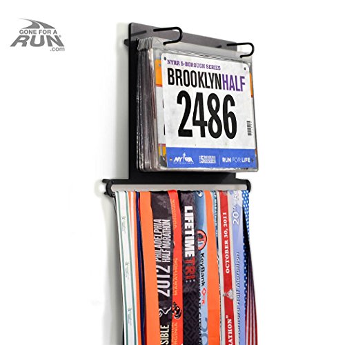 Gone For a Run BibFOLIO Plus Race Bib and Medal Display - Holds 24 Medals and 100 Bibs - Wall-Mounted Marathon Medal Hanger and Race Bib Holder for Runners by Gone For a Run - Image 5