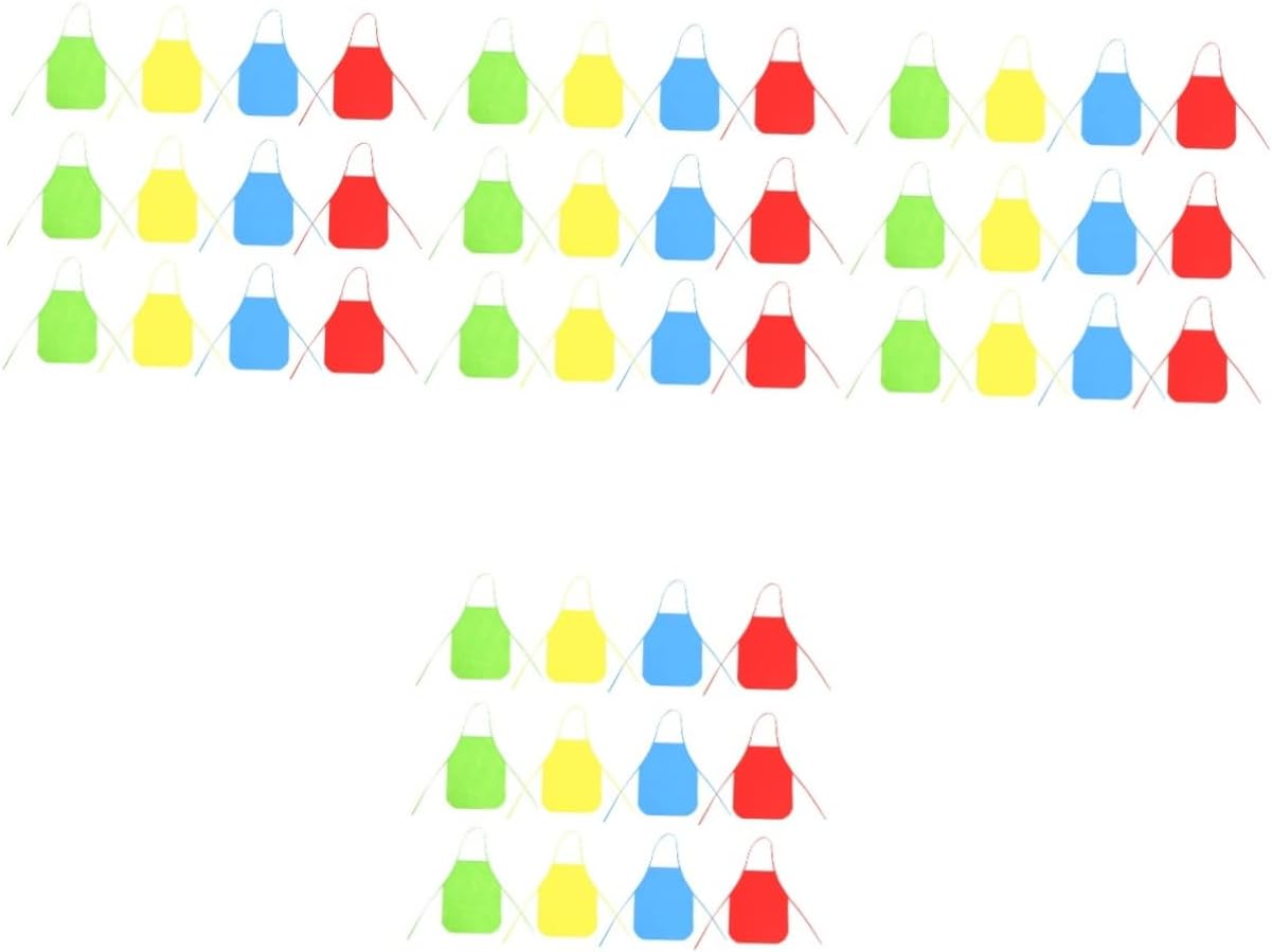 YARNOW Non-woven Apron for Pink Mess Bake Smocks Sprinkle Boys Painting Cotton Funny Art Craft Waterproof